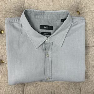 HUGO BOSS short sleeve button up dress shirt 2XL